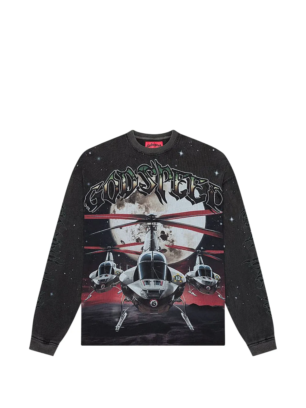 GODSPEED Felpa a maniche lunghe con stampa grafica - Nero