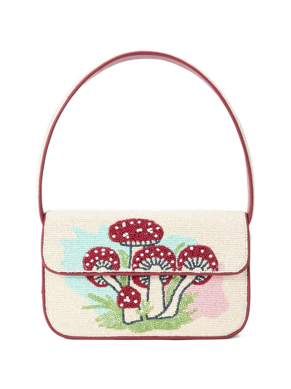 STAUD Tommy beaded mushroom shoulderbag - Toni neutri
