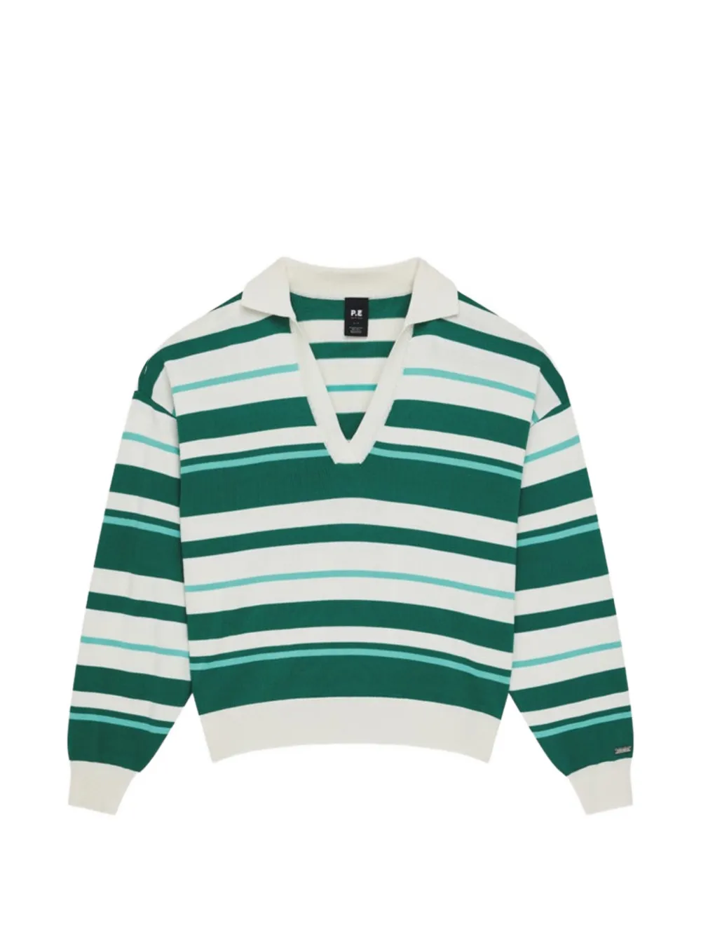 P.E Nation Retreat striped sweater - Verde