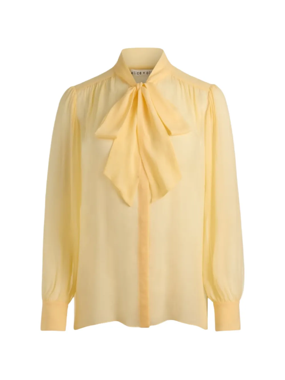 alice + olivia Thayer pussy-bow blouse - Giallo