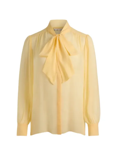 alice + olivia blusa Thayer con lazo