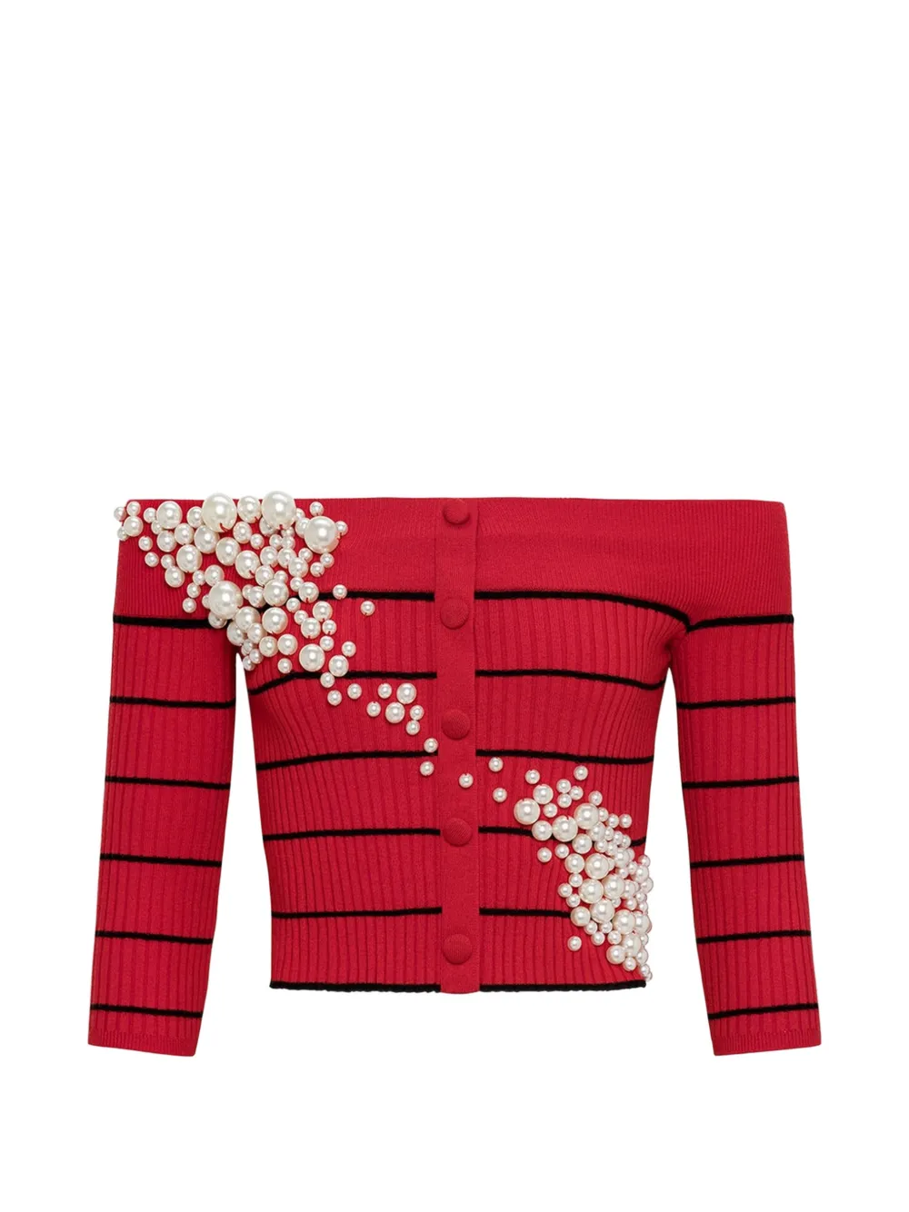 Hellessy Rami pearl striped sweater - Rosso