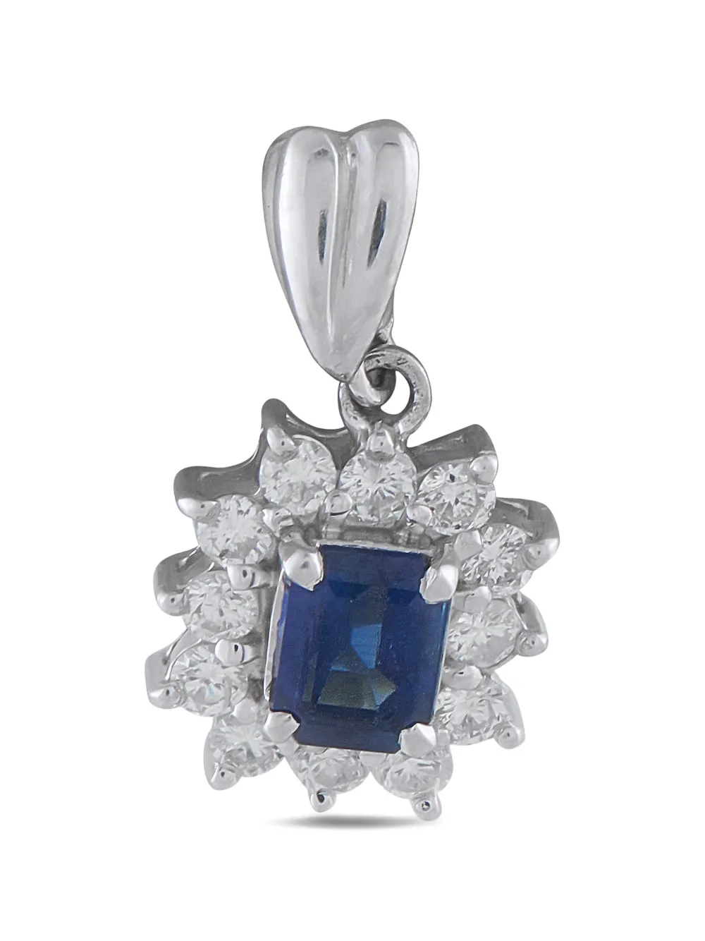 LB Exclusive diamond sapphire pendant - Silber