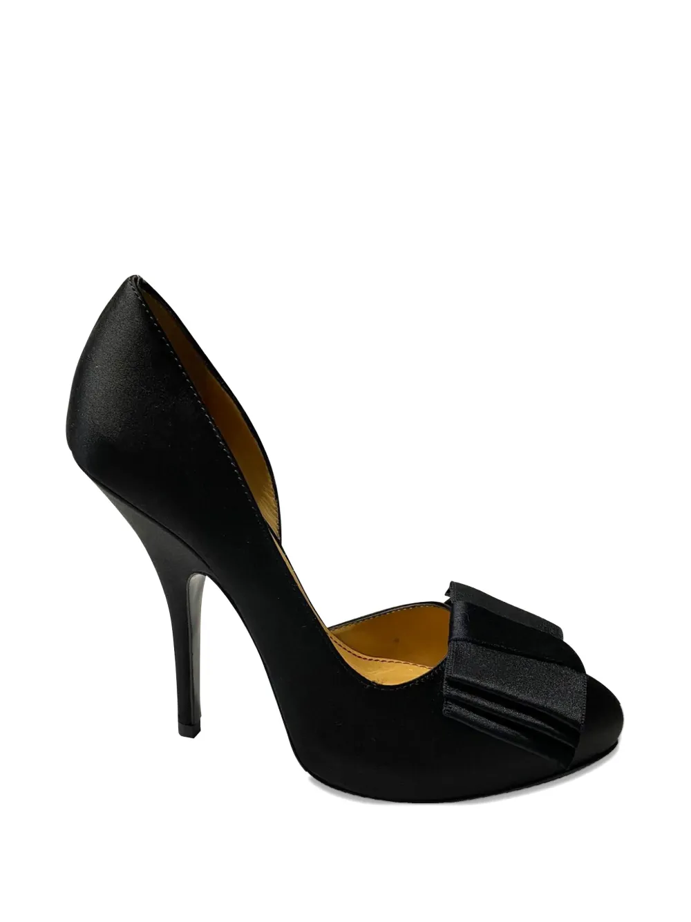 Lanvin Pre-Owned Bow satin pumps - Nero