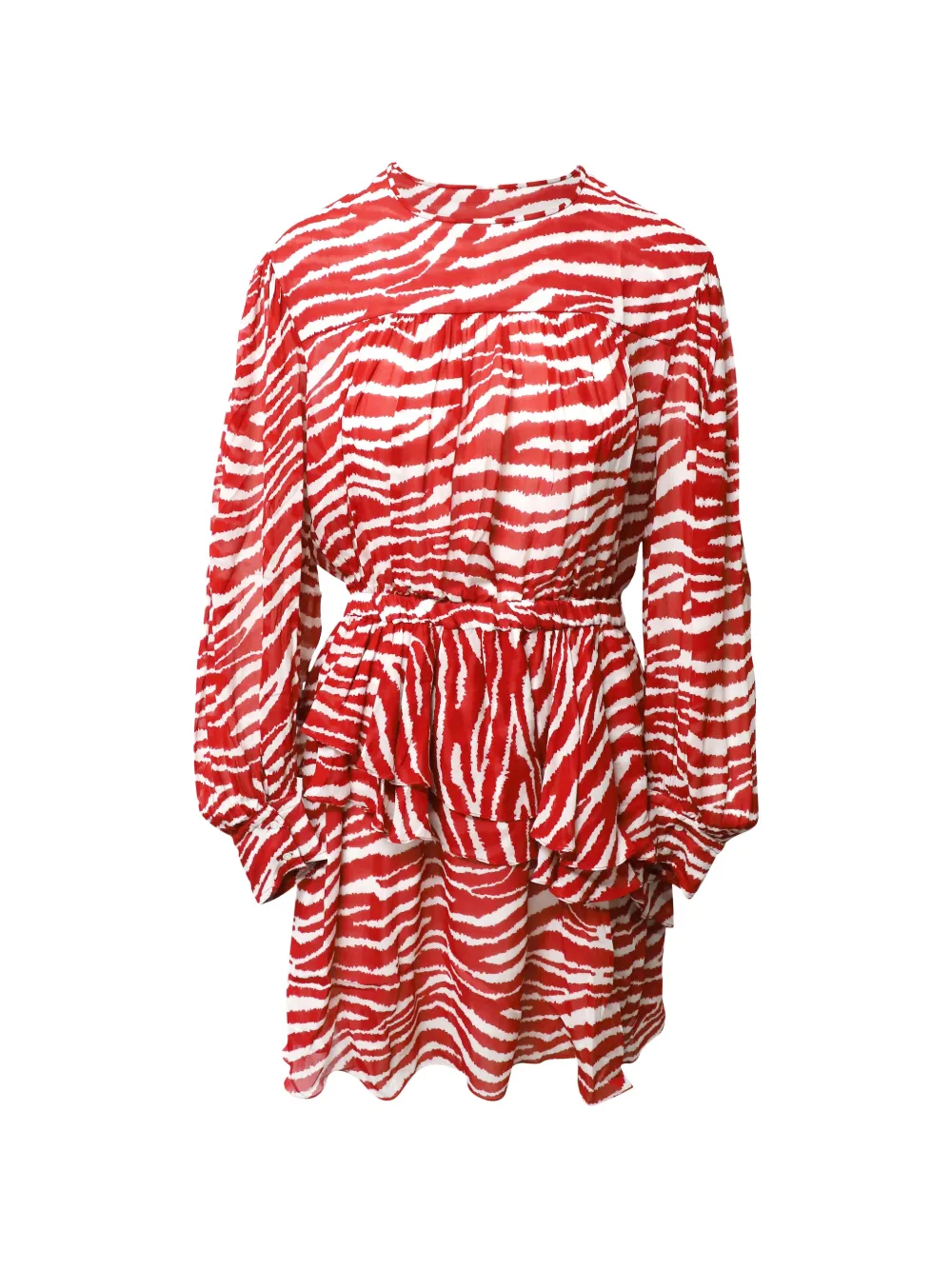 Isabel Marant Vintage Java zebra-print mini dress - Rosso
