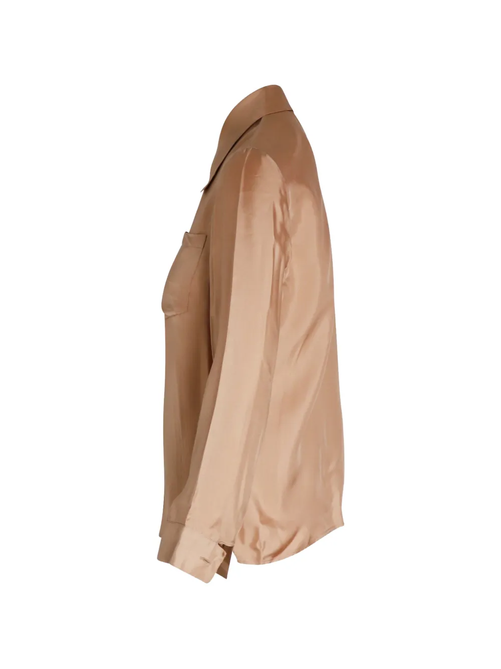 Button-Down Long-Sleeve Silk Shirt