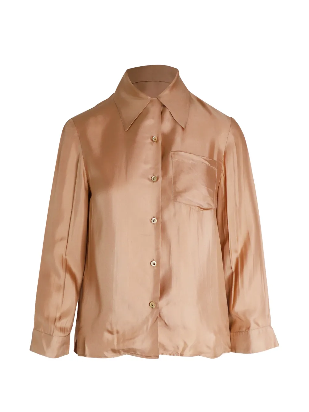 Prada Pre-Owned button-down long-sleeve silk shirt - Rosa