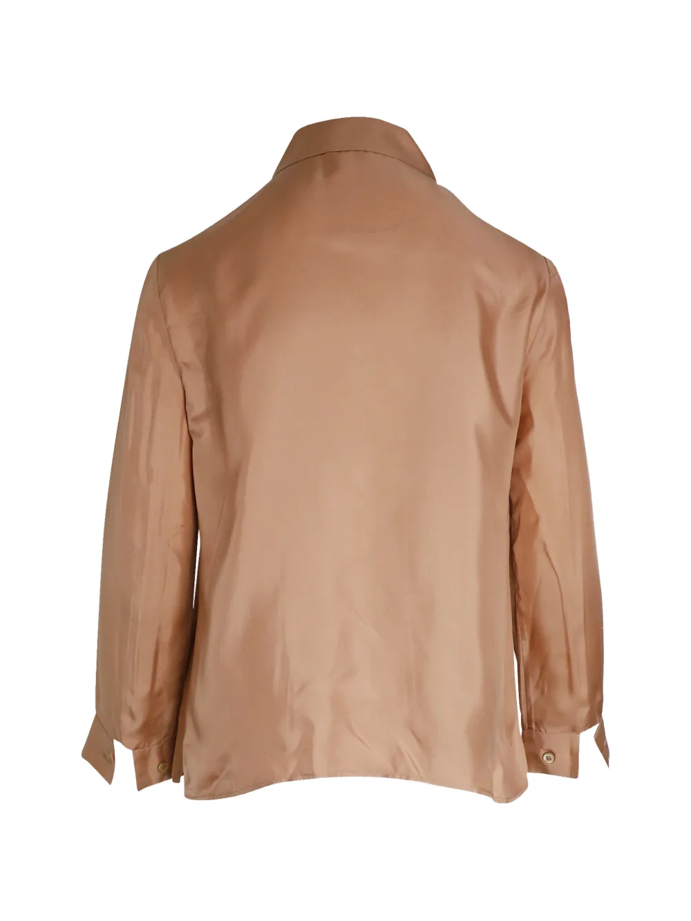Button-Down Long-Sleeve Silk Shirt