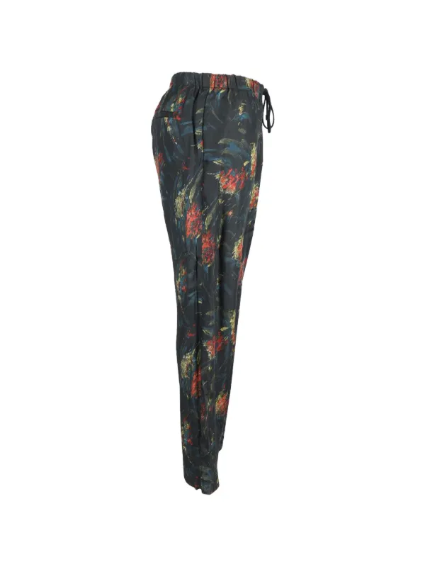 Dries Van Noten Pre-Owned フローラル ドローストリングパンツ