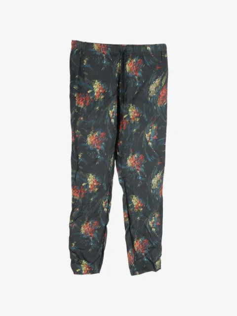 Dries Van Noten Pre-Owned pantalones con estampado floral y cordones en la pretina