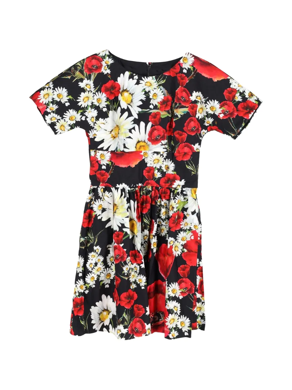 Dolce & Gabbana Pre-Owned floral-print fitted mini dress - Nero