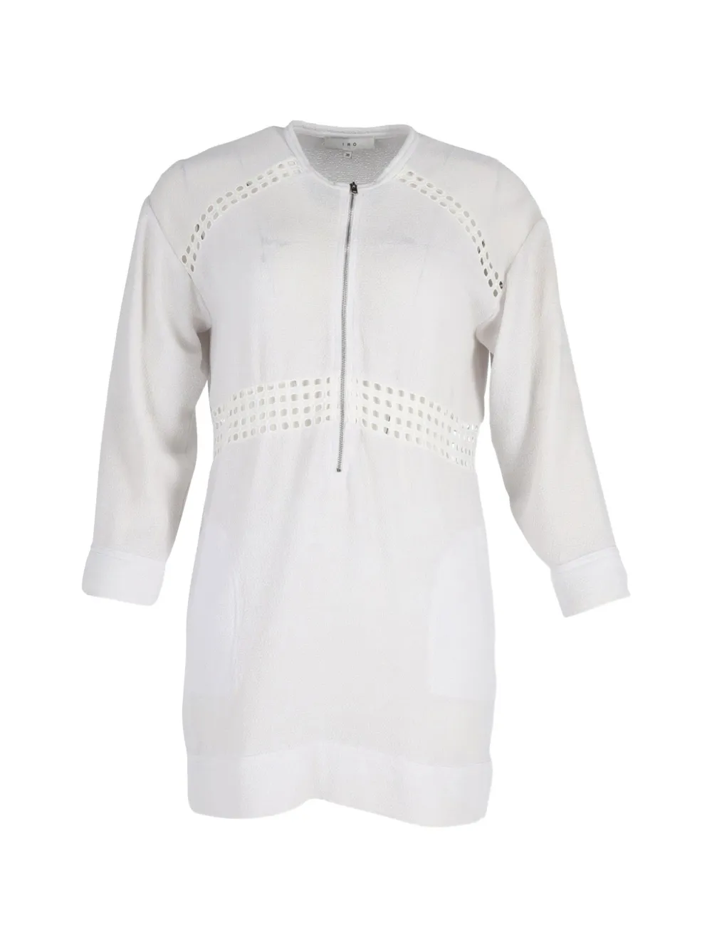 IRO perforated-detail mini dress - Bianco