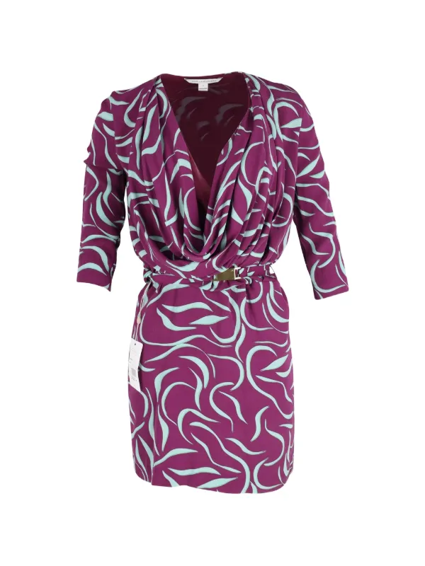 diane von furstenberg purple wrap dress Diane Von Furstenberg Vintage Jacquard Wrap Dress | Purple