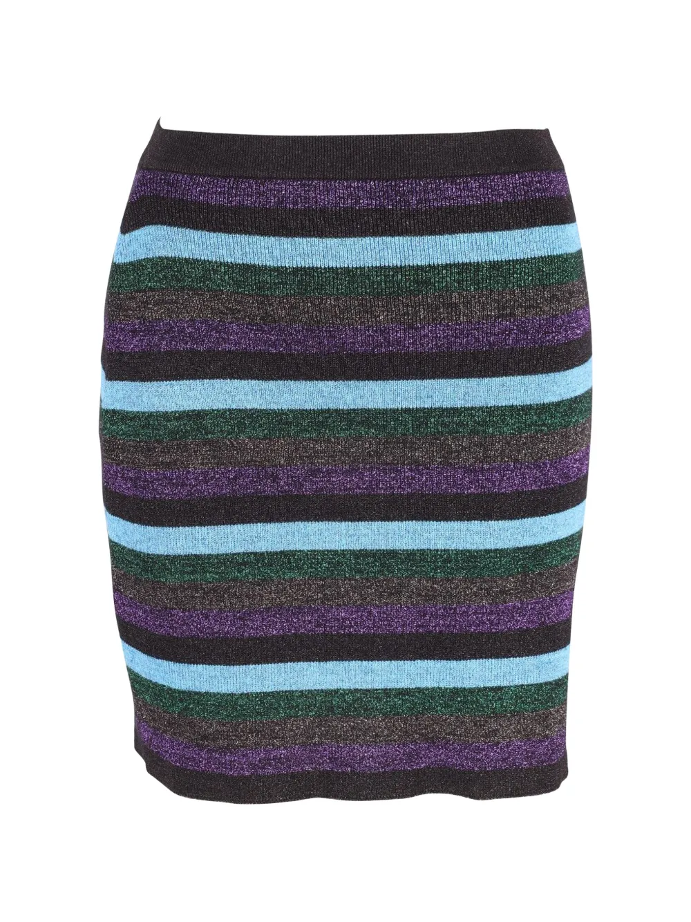 Miu Miu Pre-Owned glitter knit mini skirt - Nero