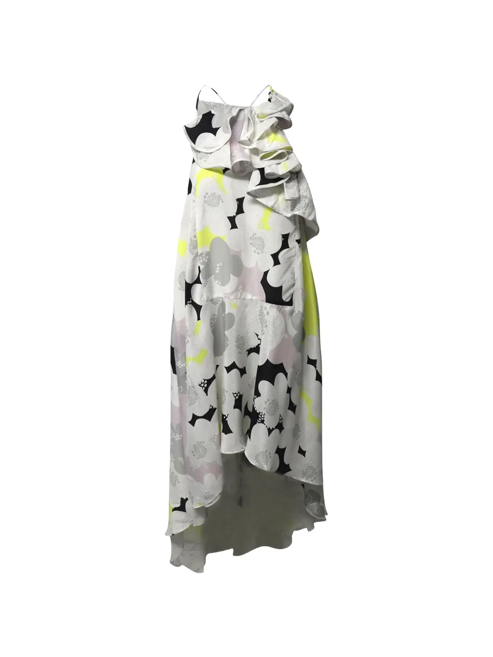 Diane Von Furstenberg Vintage ruffled halter midi dress - Bianco