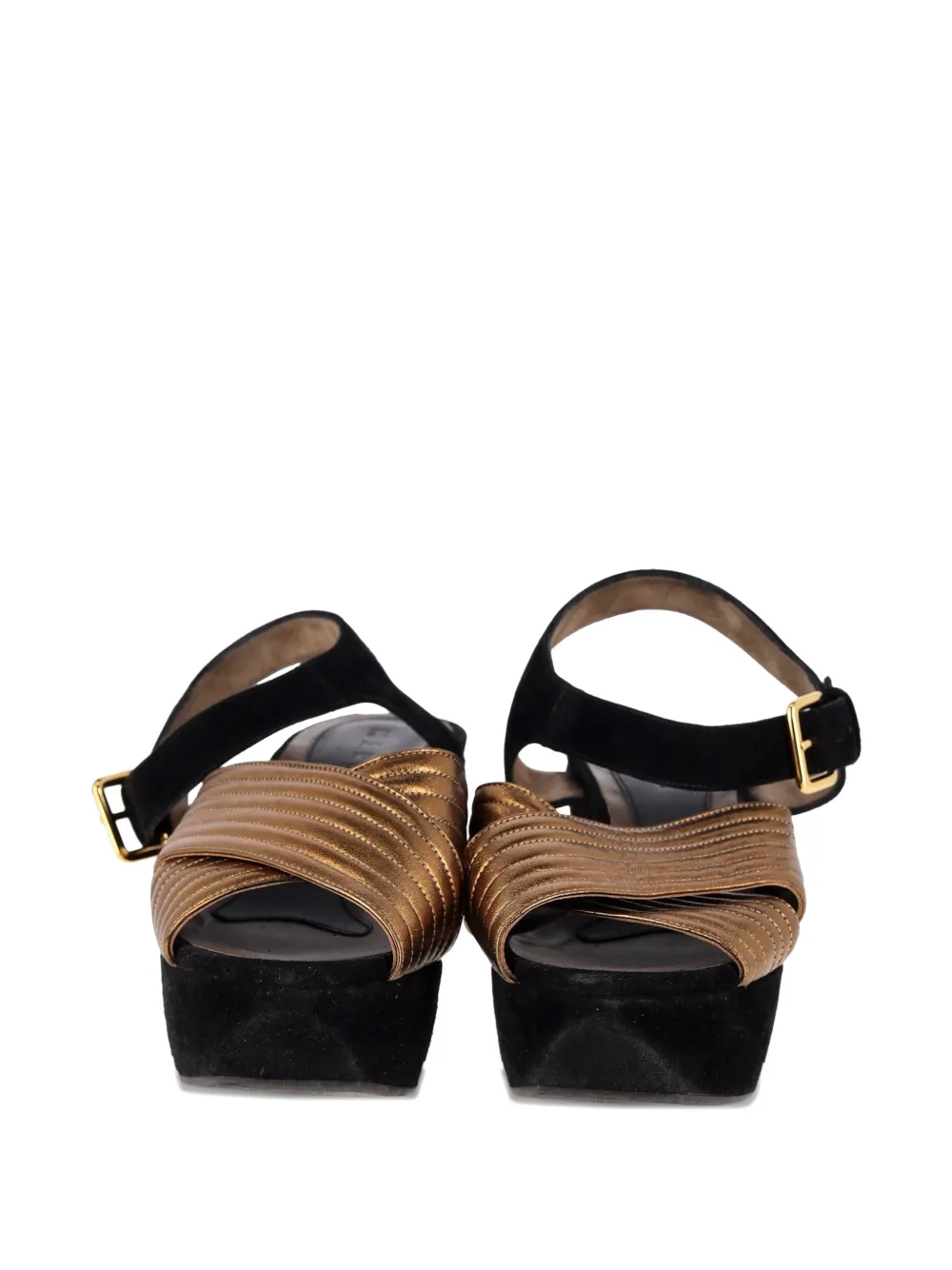 Cross-Strap Platform Sandals