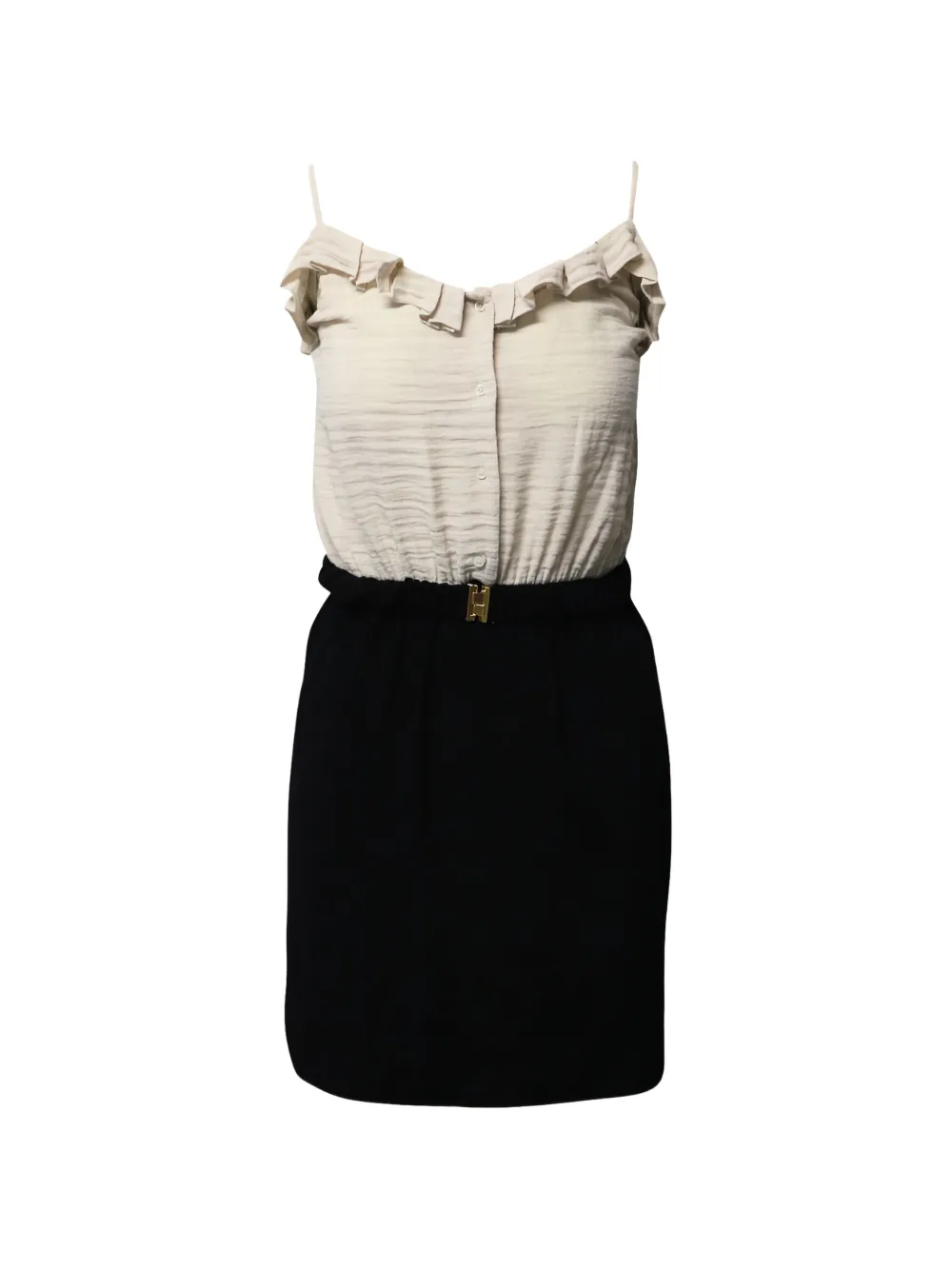 SANDRO two-piece ruffled dress - Nero