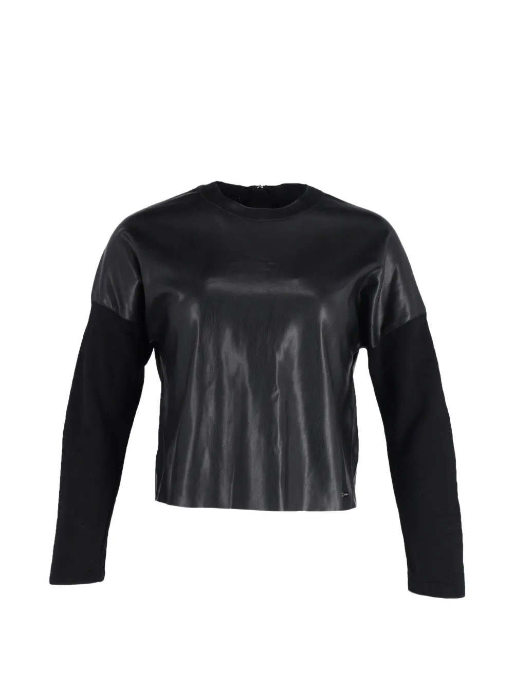 Pre-owned Dsquared2 Faux-leather Long-sleeve Top In Black