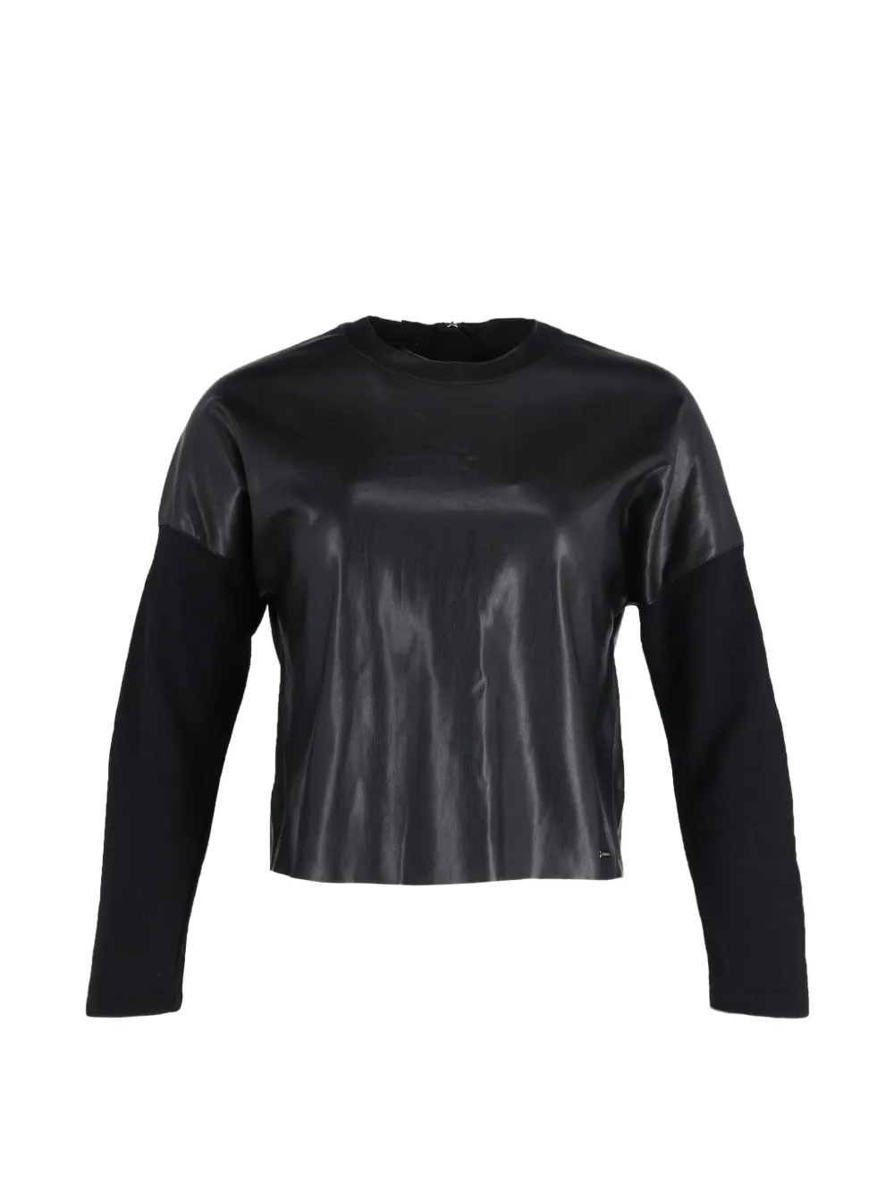 DSQUARED2 faux-leather long-sleeve top - Nero