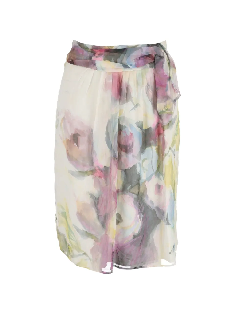 Valentino Garavani Pre-Owned floral-print skirt - Toni neutri