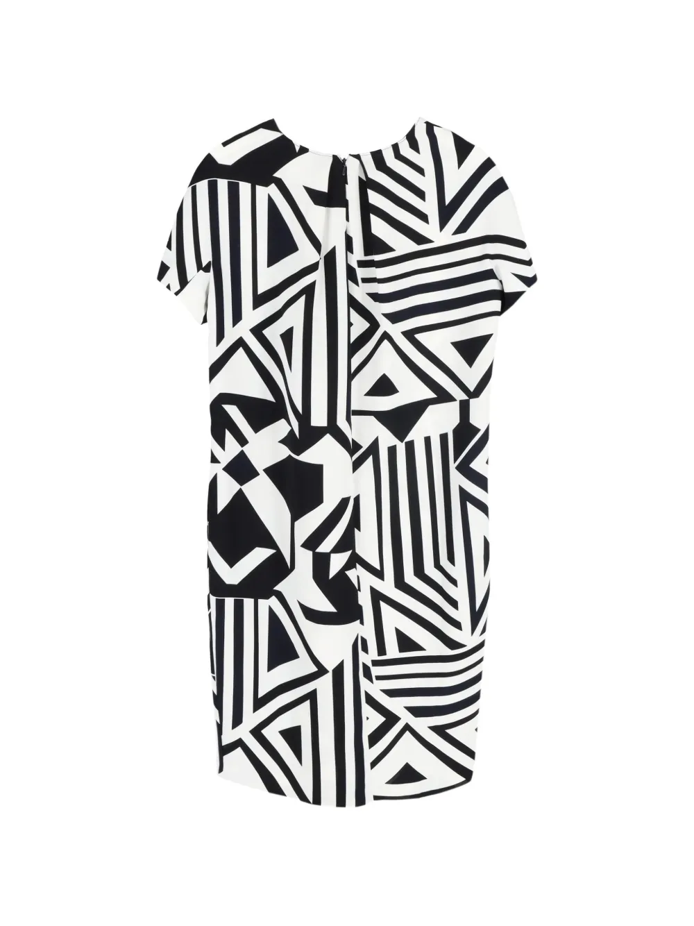 Max Mara geometric-print dress - Bianco