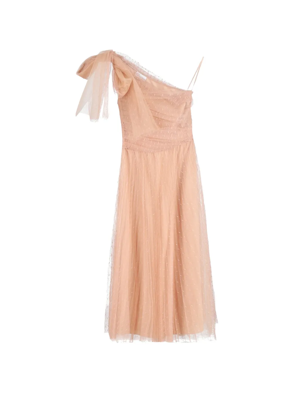 Red Valentino Vintage pleated one-shoulder dress - Toni neutri