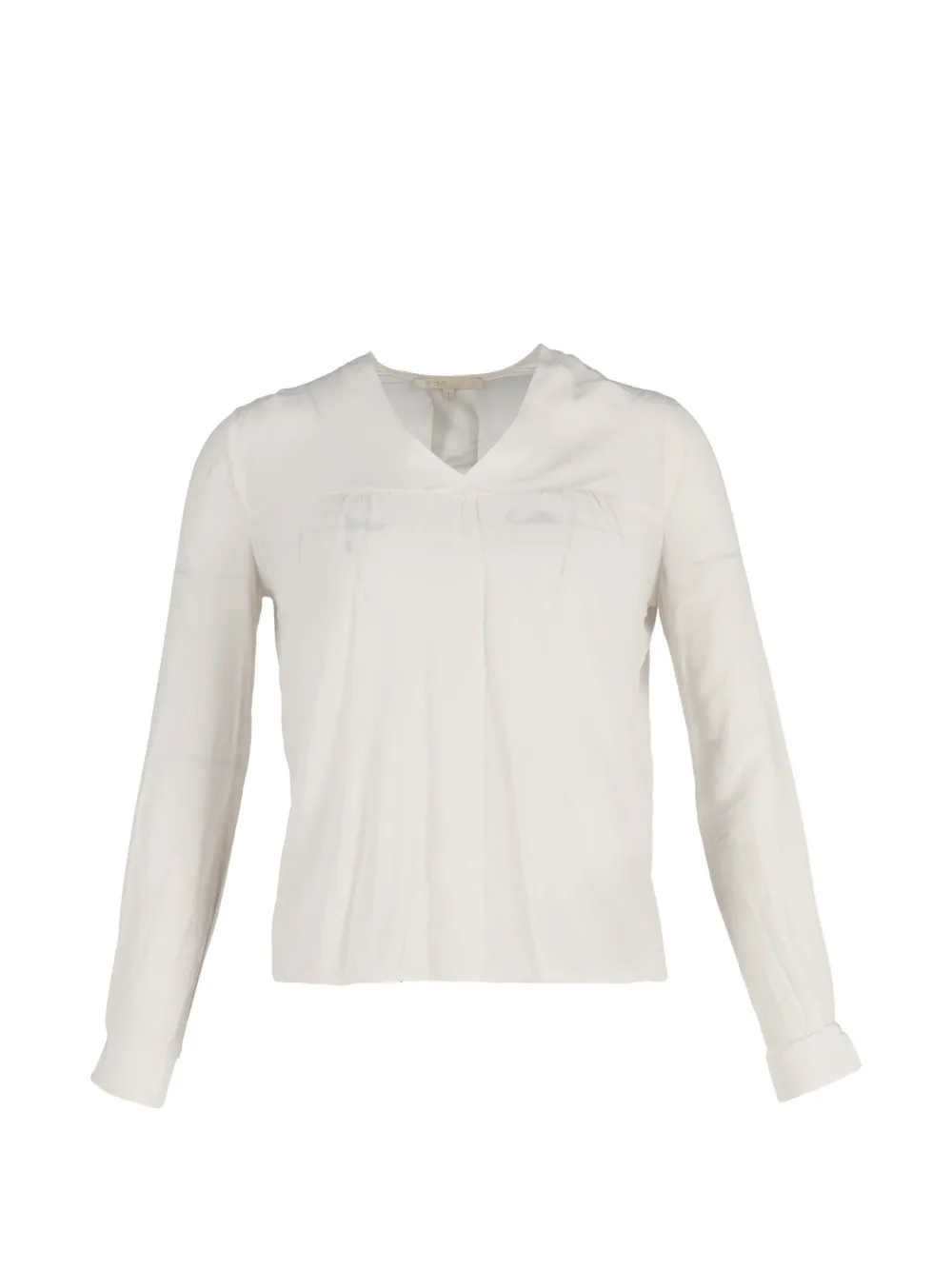 Pre-owned Maje V-neck Silk Blouse In Neutral