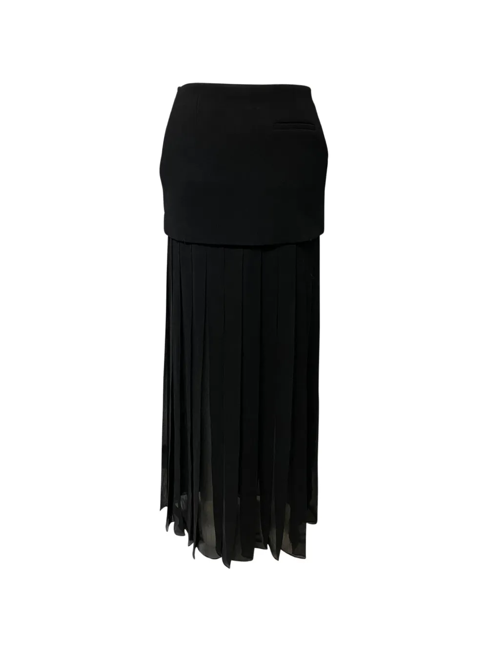  Vera Wang Pleated Maxi Skirt - Black 