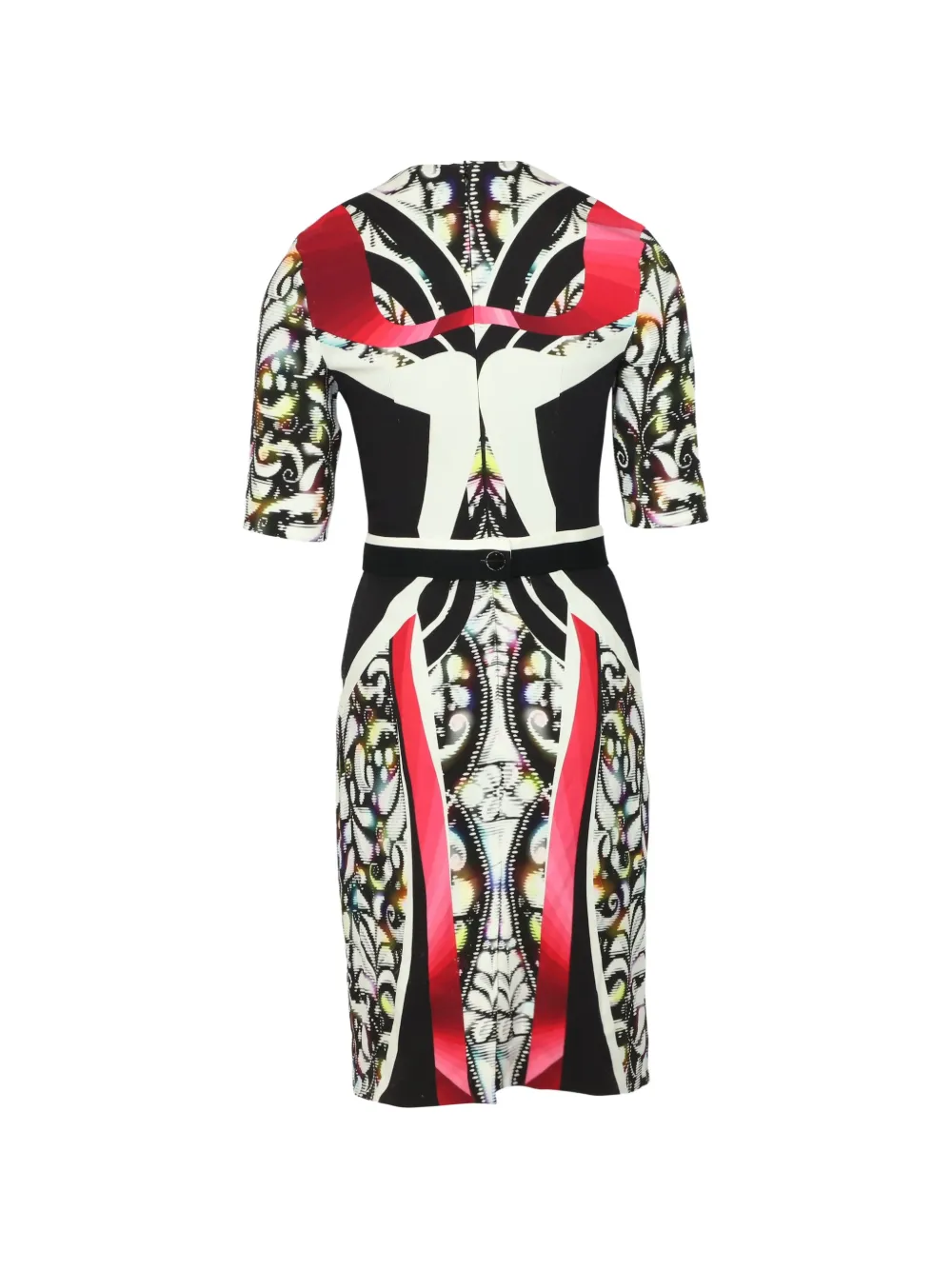 All-Over-Print Belted Dress