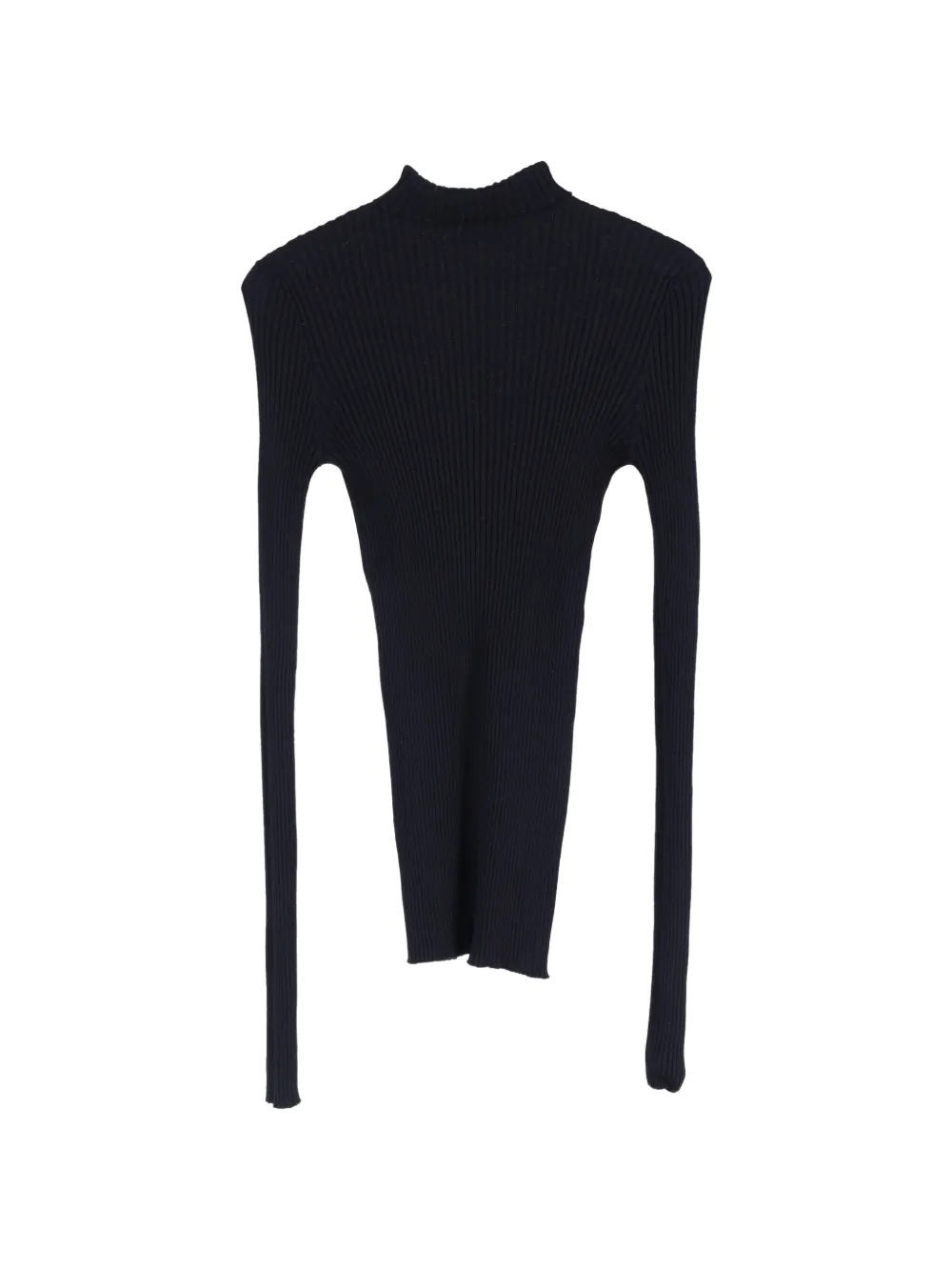 Jil Sander Pre-Owned ribbed turtleneck top - Blu