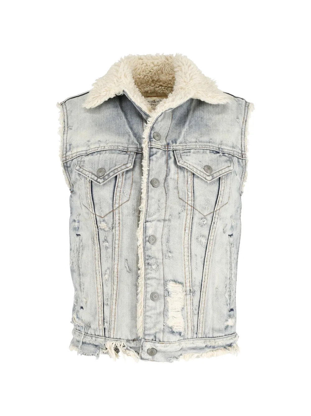 Ralph Lauren Vintage denim fleece gilet - Blau