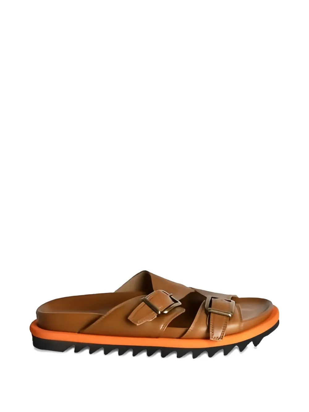 Dries Van Noten Pre-Owned buckled leather sandals - Marrone