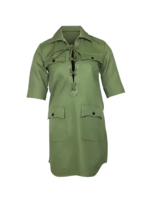 Calvin Klein Jeans long-sleeve Shirt Dress | Green | FARFETCH