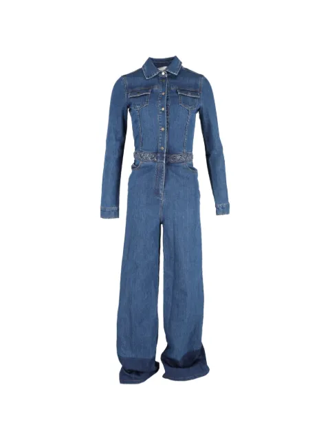 Mario Valentino Vintage long-sleeve denim jumpsuit