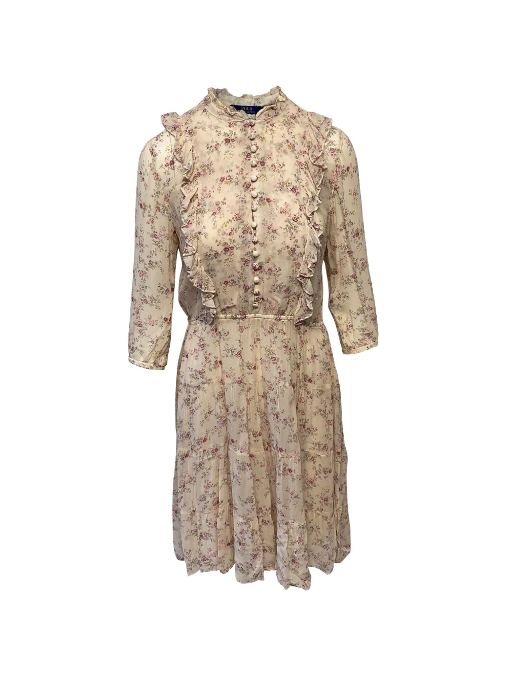 Polo Ralph Lauren Vintage floral-print mini dress - Toni neutri