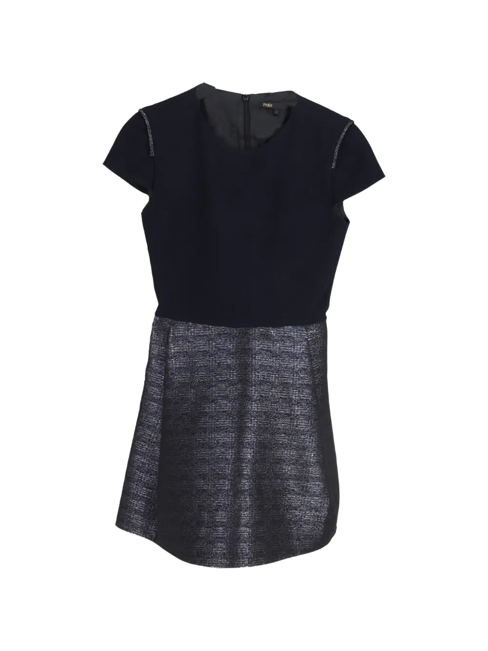Maje two-tone short-sleeve mini dress - Blu