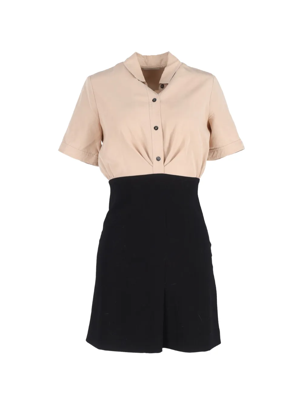 SANDRO short-sleeve mini dress - Toni neutri