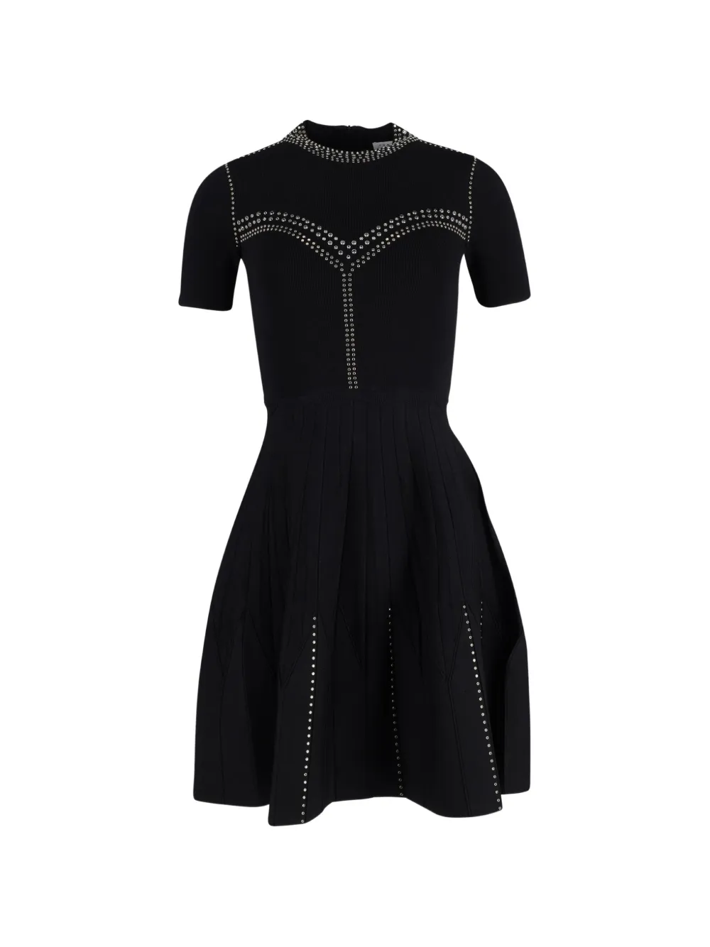 SANDRO stud-embellished knit mini dress - Nero