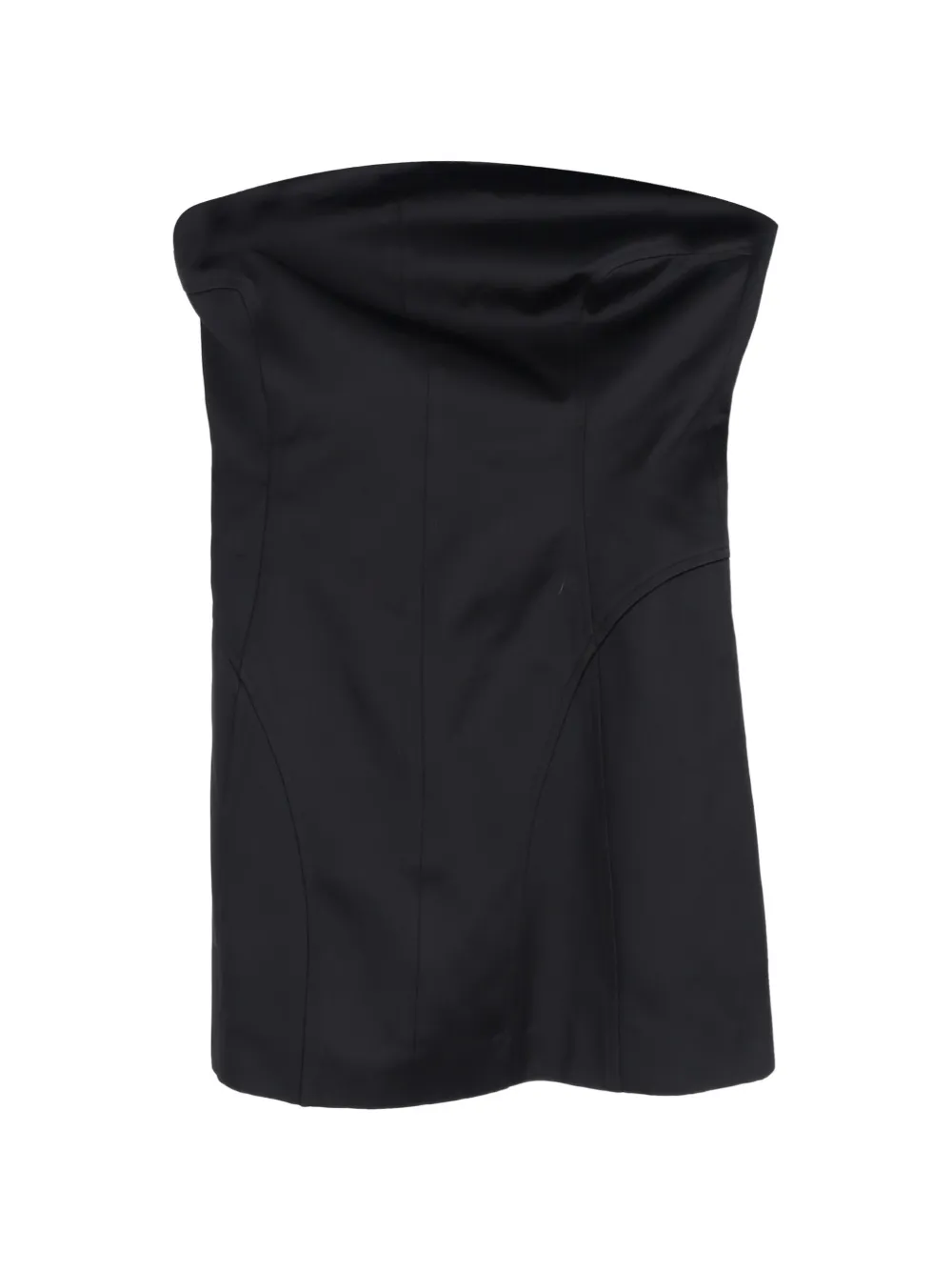 KHAITE strapless mini dress - Nero