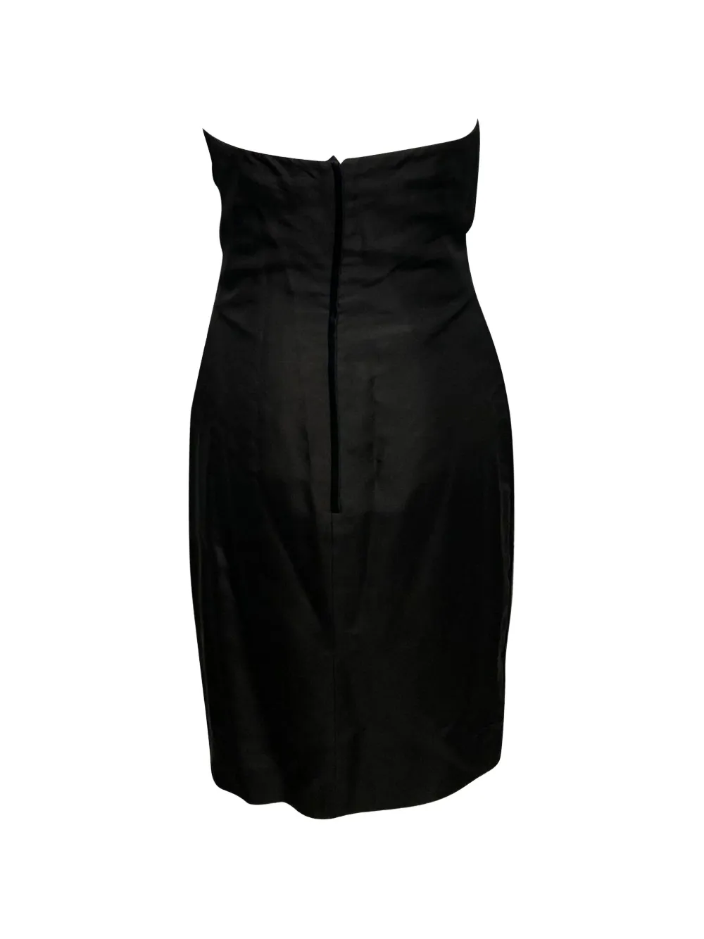  Valentino Pre-owned Strapless Ruched Mini Dress - Black 