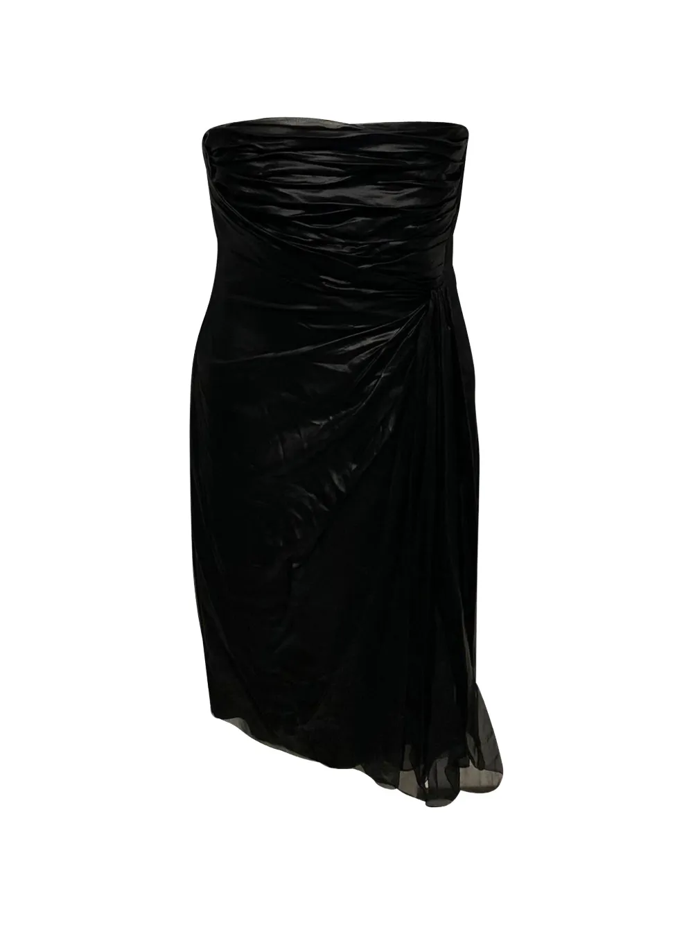 Valentino Pre-Owned strapless ruched mini dress - Nero