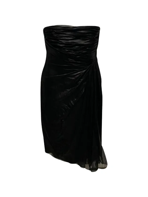 valentino ruched mini dress Valentino Garavani Velvet Bow Ruffle Short-Sleeve Mini Dress