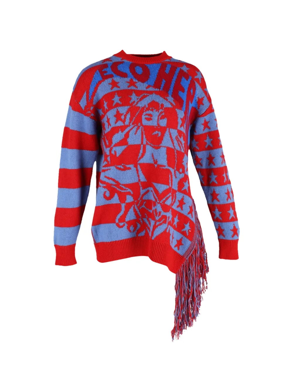 Stella McCartney Pre-Owned intarsia striped sweater - Rosso