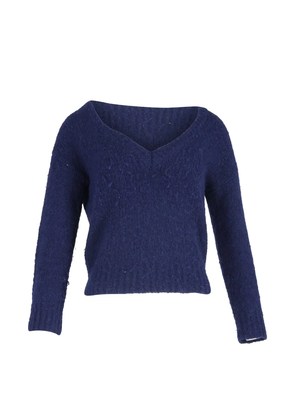 Pre-owned Reformation Deep V-neck Sweater In Blue