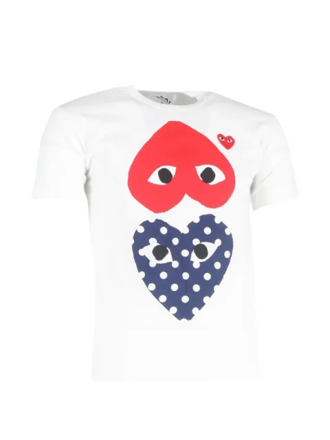 Comme Des Garçons Pre-Owned playera con corazones estampados