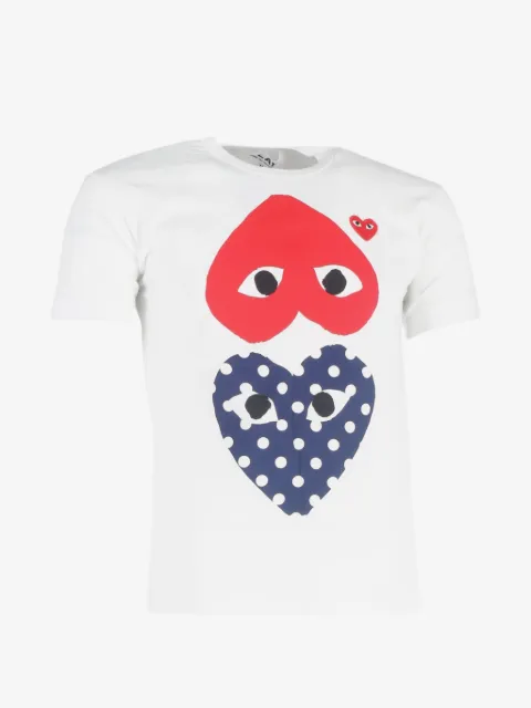 Comme Des Garçons Pre-Owned heart-print polka-dot T-shirt