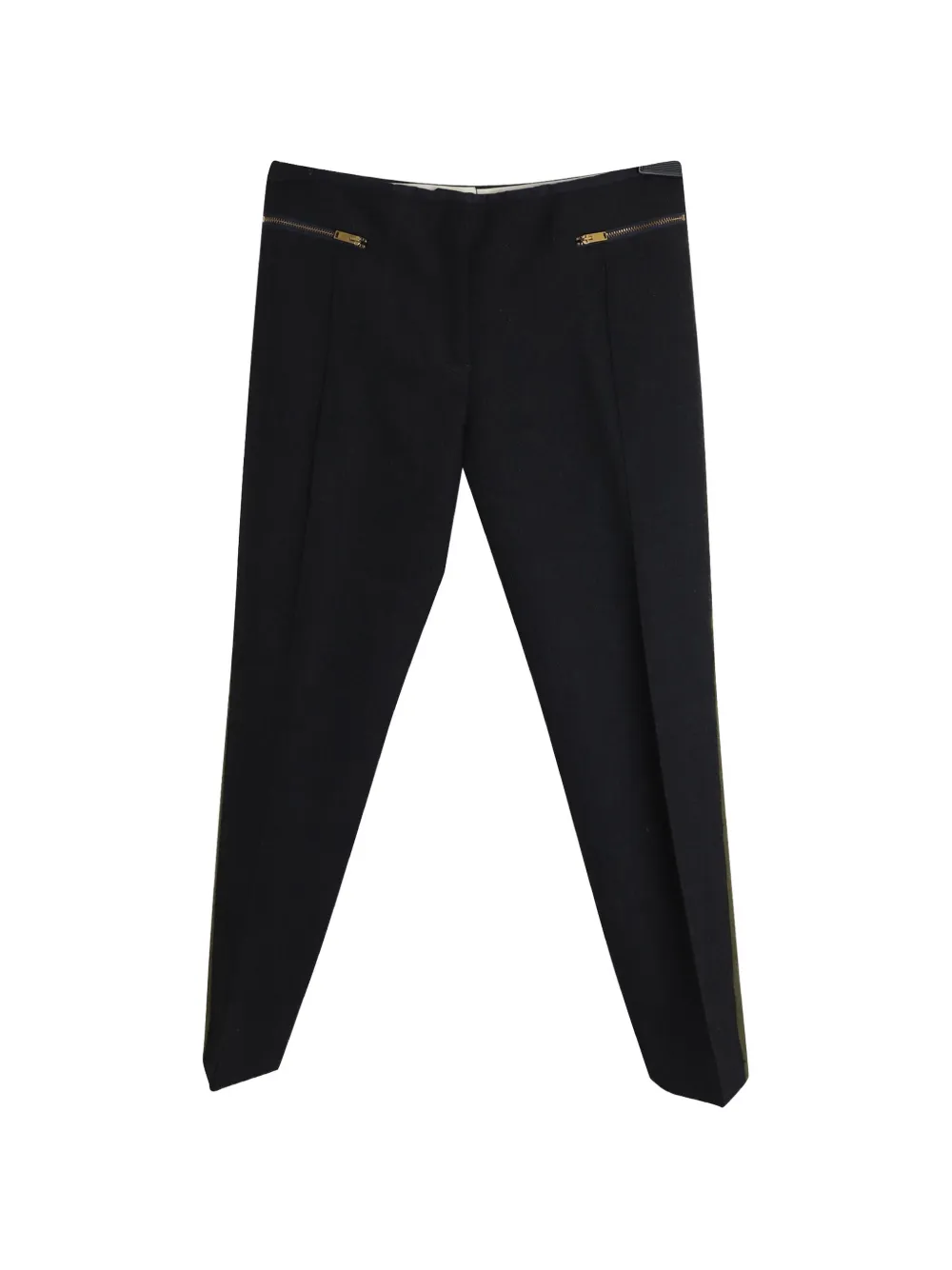 Celine Pre-Owned zip-pockets stripe-detail trousers - Nero