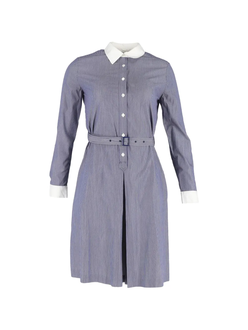 Vanessa Seward stripe belted shirt dress - Blu