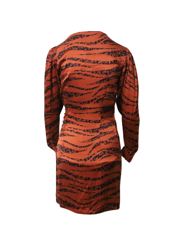 Anine Bing Tiger-print Mini Dress - Orange