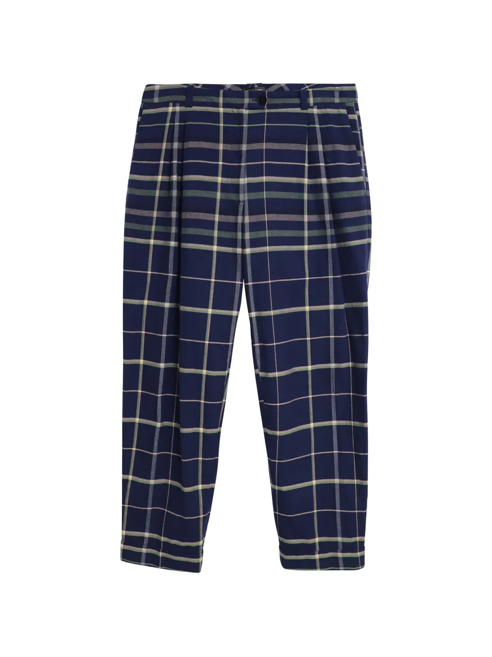Stine Goya checked cotton trousers - Blu